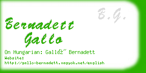 bernadett gallo business card